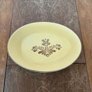 Pfaltzgraff USA Village 241 Oval Vegetable Serving Bowl Dish Tan Brown Stoneware